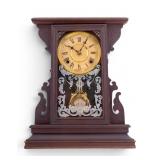 Antique Gilbert Panther Gingerbread Mantle Clock