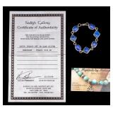 Silver and Lapis Lazuli Bracelet, w/ COA