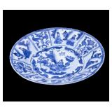 Chinese Blue and White Figural Charger