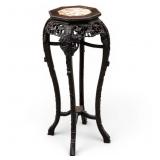 Chinese Rosewood Table w/ Marble Inlay