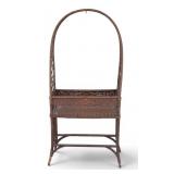 Antique Victorian Wicker Planter Box Stand