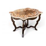Mosaic Top Table on Victorian Wood Base