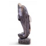 Petrified Wood Dolphin Statuette