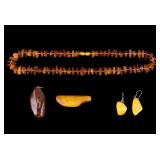 Early Amber Jewelry Group