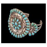 Marco Begaye N.A. Sterling Turquoise Bracelet