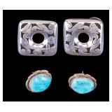 Signed Sterling Earrings (2 pr)