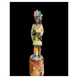 Vintage Plaster Cigar Store Indian Statue