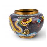 Antique Chinese Dragon Cloisonne Jar