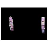 Sterling and Pink Opal Earrings