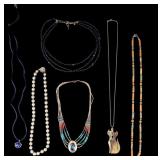 Sterling Silver Stone and Pearl Necklaces