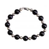 Tiffany & Co. Onyx and Sterling Bracelet