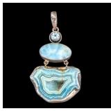 Sterling Silver Geode Pendant