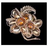 Early R. Derosa Sterling Silver Brooch