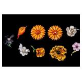Mod Daisy and Flower Pin Collection