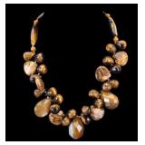 Tiger Eye and Bronze Necklace