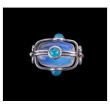 Unusual Sterling and Stone Ring