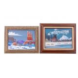 Yazzie, J (1945-2001) Oil on Canvases (2)