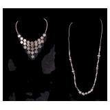 Liquid Silver Rose Quartz & Turkish Star Necklaces