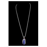 Sterling and Lapis Lazuli Necklace