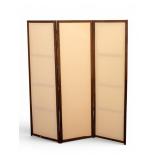 Modern Wood and Canvas Room Screen