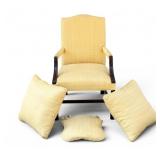 Mahogany Upholstered Armchair