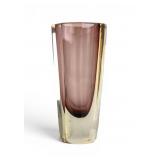 Mid Century Murano Case Amethyst Crystal Vase