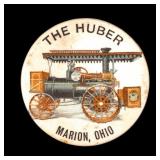 Vintage Huber Steam Engine Pinback Button