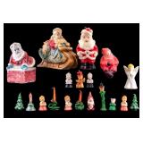 Vintage Chalk Ware Santa Coin Banks
