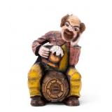 Vintage Hand Carved Wood Drunkard Fingurine