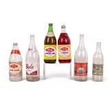 6 Vintage Soda Bottles