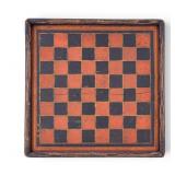 Antique Hand Painted Wooden Checkerboard