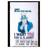 Large Uncle Same Recruitment Tin Advertising Sign