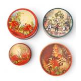 Vintage Lithograph Holiday Tins