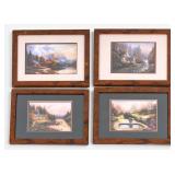 Framed Thomas Kinkade Prints, COAs (4)