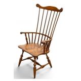 Hitchcock Windsor Oak Chair, Turned Legs
