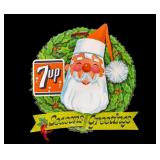 7Up Santa Claus Christmas Wreath Sign