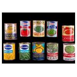 10 Vintage Vegetable Cans
