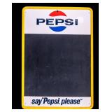 Pepsi Vintage Tin Blackboard Sign, Stout Sign Co.