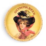 Vintage Olympia Beer Large Circular Tray