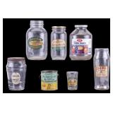 Vintage Peanut Butter, Jelly Jars, and Can