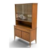 Broyhill Saga Dish Cabinet with Mid-Century Motif