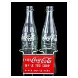 Vintage Coca-Cola 2-Bottle Shopping Cart Rack