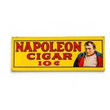 Napoleon Cigar Embossed Tin Litho Advertising Sign