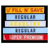 Reverse Powder Painted Gas Staion Signage