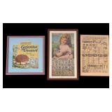 Vintage Framed Advertising Pieces