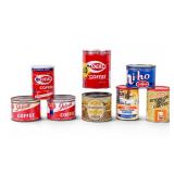 8 Vintage Coffee Tins