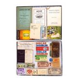 Framed Collection of Vintage Ephemera