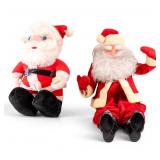 Vintage 7up and Pepsi Santa Advertising Figures