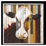 Farmhouse Cow Slat Wood Wall Art