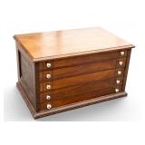 Walnut 5-Drawer Spool Cabinet